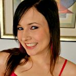 First pic of Tiny titted brunette cutie Ashli Orion with bald pussy has sex with smile on her face