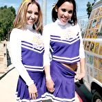First pic of Slutty cheerleaders Lindsay Meadows and Renae Cruz get seduced by sex hungry ice cream man
