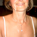 Fourth pic of Blonde mature sucking small dick