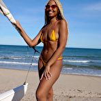 First pic of BikiniFanatics - Cute micro bikini model exposes her boobies