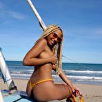 Third pic of BikiniFanatics - Cute micro bikini model exposes her boobies