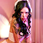 First pic of Lily Andrews vacuuming a luxurious pink bedroom in the nude