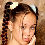 First pic of Barely legal asian girl Tiny Tabby with bald snatch and itty-bitty tits gets undressed