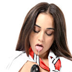 Fourth pic of Schoolgirl Ginebra Bellucci stripping and toying