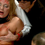 First pic of James Deen and another heavy dicked guy fuck rope bound Aurora Snow in front of total strangers