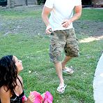 Third pic of Cute Latina Ariana Fox has a nasty outdoor session of oral sex and hardcore pleasing