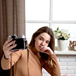 First pic of Top class brunette Kiere playing with her nude natural body in a loft apartment