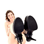 Fourth pic of Stefania Beatty strips out of her purple swimwear