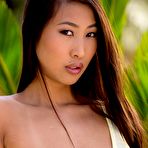 First pic of Perfectly shaped Asian babe Sharon Lee poses in thong and teases with her sexy tits