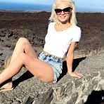 First pic of Elsa Jean spreads her pretty pink pussy.