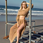 First pic of Stunning Katya exposes her big breasts on the beach