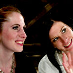 Fourth pic of Ariel X with red ass and chest after spanking and tit torture gets strapon fucked by Natali Demore