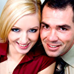 First pic of Blonde dom Kylee Reese in black lingerie fucks her obedient co-worker Daac Ramsey