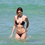 Fourth pic of Aida Yespica pussylips in black bikini