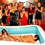 Second pic of Kate Black strips down to her thong during oily wrestling match with a girl