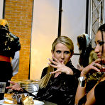 Second pic of Barbara Summer, Christina Lee, Billy Raise, Melissa Ria and Miss Skinny take part in food fight