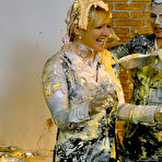 Third pic of Barbara Summer, Christina Lee, Billy Raise, Melissa Ria and Miss Skinny take part in food fight