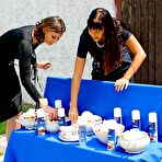 First pic of Natalie Shark gets the girl-girl food fight with dozens of ingredients started 