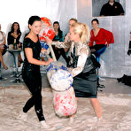 First pic of Blonde Sharka Blue shows her love for mud wrestling at the all-girl party