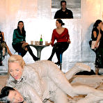 Second pic of Blonde Sharka Blue shows her love for mud wrestling at the all-girl party