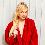 First pic of Teen blonde Lynne Twistys with wonderful tits opens her shaved pussy in the bathtub