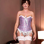 First pic of Horny Kate Anne showing her new sexy purple corset