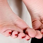 Fourth pic of Maya Kendrick hides behind her bare feet