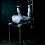 Fourth pic of SexPreviews - Mallory Maneater high heels tattoo brunette is bound in dungeon her pussy toyed to orgasms