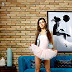 First pic of Virgin balleina Mona Bregvadze aka Anya Krey spreads her pussy lips