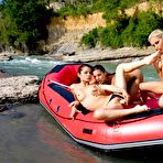 Second pic of Lucy Belle, Jennifer Love and Vanessa May get naked and have lesbian sex on a boat