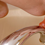 Fourth pic of Big titted hottie Holly Webster has a good time dildoing her snatch in the bathroom