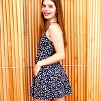 First pic of Alice March wears a skirt for easy showing