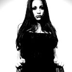 Third pic of Raven Haired Babe Audrey Bitoni Spreads Her Legs In This Black White Art Photos / DefineBabe.com