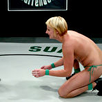 Third pic of Pussy hungry wrestlers Hollie Stevens and Vendetta in lesbian competition