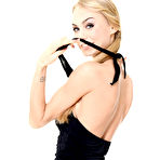 Second pic of Nancy A strips out of her very short black dress