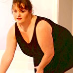 First pic of Thick bulky woman Lizzy strips naked to masturbate her fat pussy in the bathtub