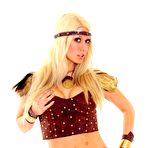 First pic of Blonde Model Jazy Berlin As Ancient Lady Shows Off Her Big Boobs And Shaved Snatch Playfully / DefineBabe.com