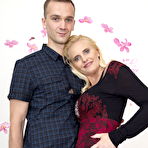 First pic of Gorgeous milf Lily Peterson takes a boner between her stockinged legs