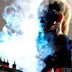 First pic of Tattoo Artist Evilyn Ink Smoking Photoshoot