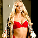 First pic of Aidra Fox Posing in Red Lingerie