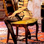 Second pic of Lulu Chu removing her black lingerie and stockings