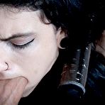 Second pic of SexPreviews - Lydia Black is bound in metal frame big cock face fucked with cumshot