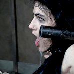 Third pic of SexPreviews - Lydia Black is bound in metal frame big cock face fucked with cumshot