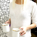 First pic of Hot blonde Olivia takes a messy facial