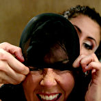 Second pic of Princess Donna fcuks flexible asshole of bound Julie Night with her foot and toys