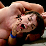 Second pic of Lesbian wrestlers Toni Benz and Dana DeArmond expose their shaved tight pussies