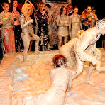 Second pic of Dark haired elegant lady Anita Queen loves all-girl parties, wrestling and mud