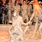 Fourth pic of Dark haired elegant lady Anita Queen loves all-girl parties, wrestling and mud