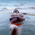 Fourth pic of Leanne Crow Orange Bikini In Paradise - Prime Curves
