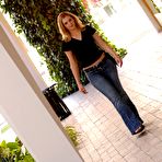First pic of Playful Blonde Brianna Enjoys Modeling Against The Car And Pulls Off Her Jeans And Top photos (Brianna Love) / DefineBabe.com